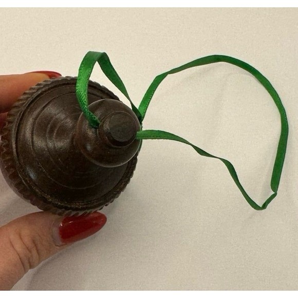 Vintage Handmade Lot of 6 Christmas Ornaments MCM Wooden Hollow Globe Finial - Picture 4 of 12